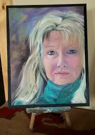 Come back to us. Self portrait. Dealing with my battles with paranoid  schizophrenia. Oil