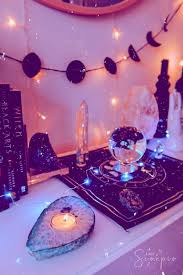 Black And Blue Aesthetic Room Sacred Altar In 2020 Magical Decor Witch Room Witchy Decor