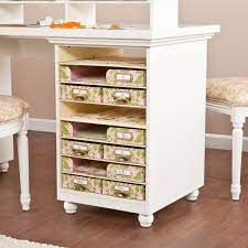 Sei furniture anna griffin craft room paper bin storage organizer, antique white/warm cream visit the sei furniture store. Anna Griffin Craft Room Paper Bin Storage Organizer As Is Item Overstock 30932288