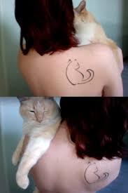 Here is a lovely tattoo of a cat which has been made at the back of the arm. Simple Cat Tattoo Design Tattoo Patterns Http Awesometattoophotos329 Blogspot Com Art At Repinned Net