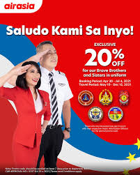 To get the lowest price and save the most when you shop online for airasia.com, please check the following offers page! Saludo Kami Sa Inyo Airasia Honors Uniformed Personnel With Exclusive Promo For Their Essential Travels Punto Central Luzon