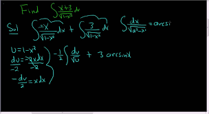 Integrating With U Substitution And The Arcsine Formula Maths Exam Math Videos Calculus