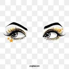 Hand Painted Black Curled Thick Eyelashes Star Eye Makeup Eyes Black And White Hand Painted Charm Png Transparent Clipart Image And Psd File For Free Downlo Makeup Clipart Makeup Eyelashes Thicker