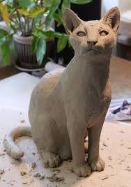 Pet Cat Sculpture Commission Keramik Tiere Ausgestopftes Tier Skulpturen