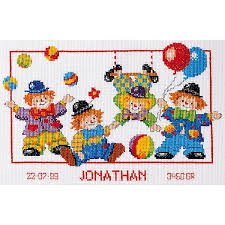 Legumes au point de croix grilles gratuites. Les Clowns Kit Broderie Point De Croix Vervaco 58 70674 Broderies Cie