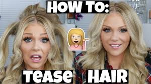 To achieve the look, lather some mousse or gel to your damp hair and blow dry it. How To Tease Hair For Tons Of Volume Youtube