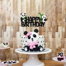 I am looking for an idea for a crayola cake design cake. Buy Panda Cake Topper Happy Birthday Bear Cake Decorations For Kids Girls Boys Panda Theme Birthday Baby Shower Party Supplies Double Sided Glitter Black Decor Online In Vietnam B088k1b2lj