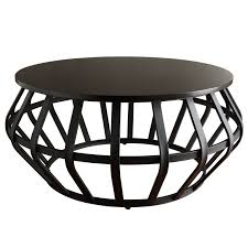 Weston Home Round Cage Shape Wood And Metal Accent Cocktail Coffee Table Brown Black Finish Walmart Com Walmart Com
