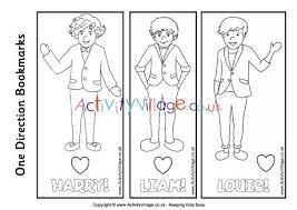 Free harry potter printable bookmarks. One Direction Colouring Bookmarks