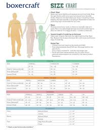 boxercraft sizing chart amerasport