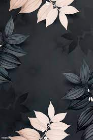 I drew hibiscus for a design this painting continues repeatedly it is a vector work. Download Premium Vector Of Foliage Pattern Black Background Vector 936156 Black Background Wallpaper Flower Phone Wallpaper Flower Background Wallpaper