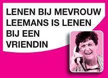 Bij mevrouw leemans kan iedereen terecht voor een lening kleine en grote bedragen. Lenen Bij Mevrouw Leemans Is Lenen Bij Een Vriendin Posts Facebook