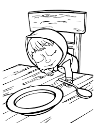 Masha Dorme Davanti Al Piatto Vuoto Disegni Disegni Da Colorare Disegni Da Colorare Natalizi