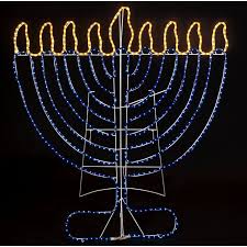 Indoor And Outdoor Rope Light Menorah Outdoor Rope Lights Rope Light Menorah
