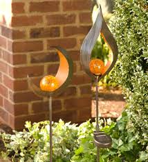 Lighted Metal Solar Garden Stake In Garden Stakes Solar Garden Stakes Solar Lights Garden Solar Garden