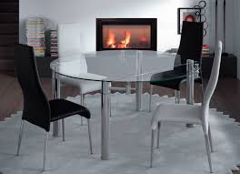 Juego comedor 4 sillas con mesa extendible de altea. Mesa Comedor Cristal Extensible Oslo Merkahome Com