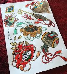 Maybe you would like to learn more about one of these? Japanese Lucky Charms Tattoo Flash Art By Paulo Barbosa Ariuken Art On Facebook And Instagram Hinh XÄƒm Nháº­t Hinh XÄƒm May XÄƒm Traditional Japanese Tattoo Flash Charm Tattoo Japanese Tattoo