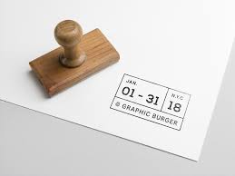 Free Rubber Stamp Psd Mockup Mockup Love