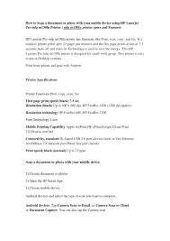 Hello, in this small tutorial i'll show you how to setup this printer and print the first page.any questions, feel free to ask.thank you. Ppt How To Scan A Document Or Photo With Your Mobile Device Using Hp Laserjet Pro Mfp M130fn Printer Mfp M130fn Printer Sp Powerpoint Presentation Id 7874618