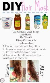 In combination with honey, it helps improve hair health and ensures that the new growth is strong and. Greek Yogurt Coconut Milk Olive Oil Honey And Lemon Juice Hair Mask Yogurt Hair Mask Homemade Hair Products Diy Hair Mask