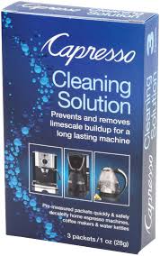 It's necessary to learn how to descale coffee machines to increase its longevity and keep it running at perfect condition. Amazon Com Capresso 640 13 Cleaning Solution 3 Packets 1 Oz 28g Packaging May Vary Blue Small Kitchen Dining