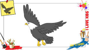 The eagle is an elegant and very treacherous bird. How To Draw An Eagle Easy Step By Step For Kids Beginners Children Youtube
