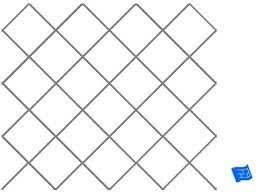 Also known as a diagonal layout, this design works to make a small room look bigger, and if a room isn't perfectly square, the angle can distract from that. Diagonal Square Grid Tile Pattern Plain For More On Tile Patterns And Home Design Click Through Square Tile Pattern Tile Design Pattern Patterned Floor Tiles
