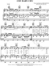 The Beatles Cry Baby Cry Sheet Music In G Major Transposable Download Print Sku Mn0053926