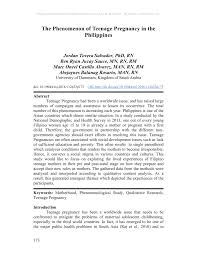 Mun position paper is a key part of getting ready for a mun conference. Pdf The Phenomenon Of Teenage Pregnancy In The Philippines