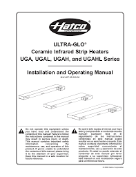 Ultra Glo Ceramic Infrared Strip Heaters Uga Ugal