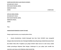 Buku akaun simpanan bank/sijil simpanan tetap) atau. Surat Rasmi Permohonan Laptop Surat Rasmi 2