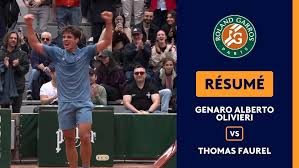 Qualifications - 1er tour (H) : le résumé de Genaro Alberto Olivieri vs Thomas Faurel en replay - Roland-Garros
