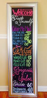 Salon Chalk Board Ad Home Hair Salons Salon Decor Hair Salon