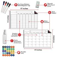 Magnetic Whiteboard Chore Chart Reusable Dry Erase Calendar Set For Kids Teens Adults Reward Behavior Chart Kids Responsibility Magnets