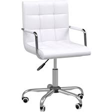 Bring comfort to your cubicle with this carder black mesh office chair, which features an ergonomic design and molded back for added support. Homcom Pu Leather Height Adjustable Office Computer Chair Bar Kitchen Stool White