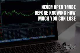 Never Open Trade Before Knowing How Much You Can Lose Forex Motivational Quotes Traders Trade Finance Forex Training Trading