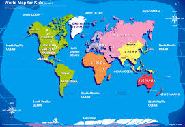 There are many rivers all over north america with great varieties. World Map For Kids Big Size