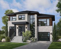 The Porch And The Tall Narrow Windows Give This Two Storey House A Unique And Contemporary Look I In 2020 Contemporary House Plans Dream House Exterior House Exterior