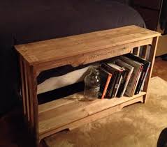 It can be strictly decorative, provide a space for storage or even provide a useful buffer between the back of the. Diy Pallet Sofa Table With Shelf Pallet Furniture Plans