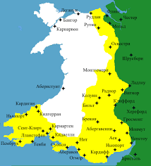 958x823 px (пикселей) вес карты: Normannskie Zamki Uelsa Karta Putevoditel Chast 2