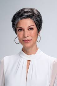 Pixie Wigs Short Hair Wigs Grey Evan Grey Pixie Wig (Lace Front Open Cap)