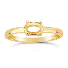 Mexico 2 peso gold coin in 14k gold mounting with diamonds. 14k Yellow Gold Oval Ring Mountings Pre Notched Choose Your Etsy Gold Oval Ring Fashion Rings Ring Size