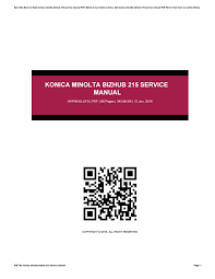 View and download konica minolta bizhub 215 quick manual online. Konica Minolta Bizhub 215 Service Manual By Billywilson2459 Issuu
