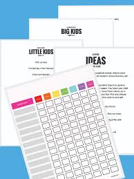 Downloadable Chore Chart Tinkerlab