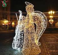 High Motif Rope Lights LED Christmas Angel with Trumpet ...