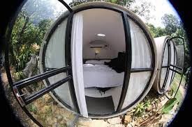 Eight standard sewer pipes with an inner diameter of 190cm and a length of 3000cm green lovers; Time Capsule Retreat Capsules Treehouses For Rent In Sungai Lembing Pahang Malaysia