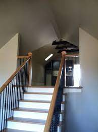 After Attic Finished Into A 3rd Floor In Law Suite With Living Room Bedroom Full Bath This Is A View From Attic Rooms Small Attic Renovation Attic Design