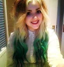 Blond Brown Hair With Green Tips Brown Blonde Hair Dipped Hair Cool Hairstyles