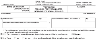 What warrants a restraining order? Michigan Personal Protection Orders Pdf Copies Descriptions