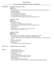 Pediatric Nurse Resume Samples Velvet Jobs